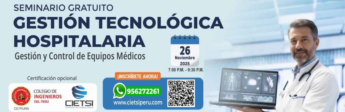 seminario gratuito en gestiOn tecnolOgica hospitalaria 2025